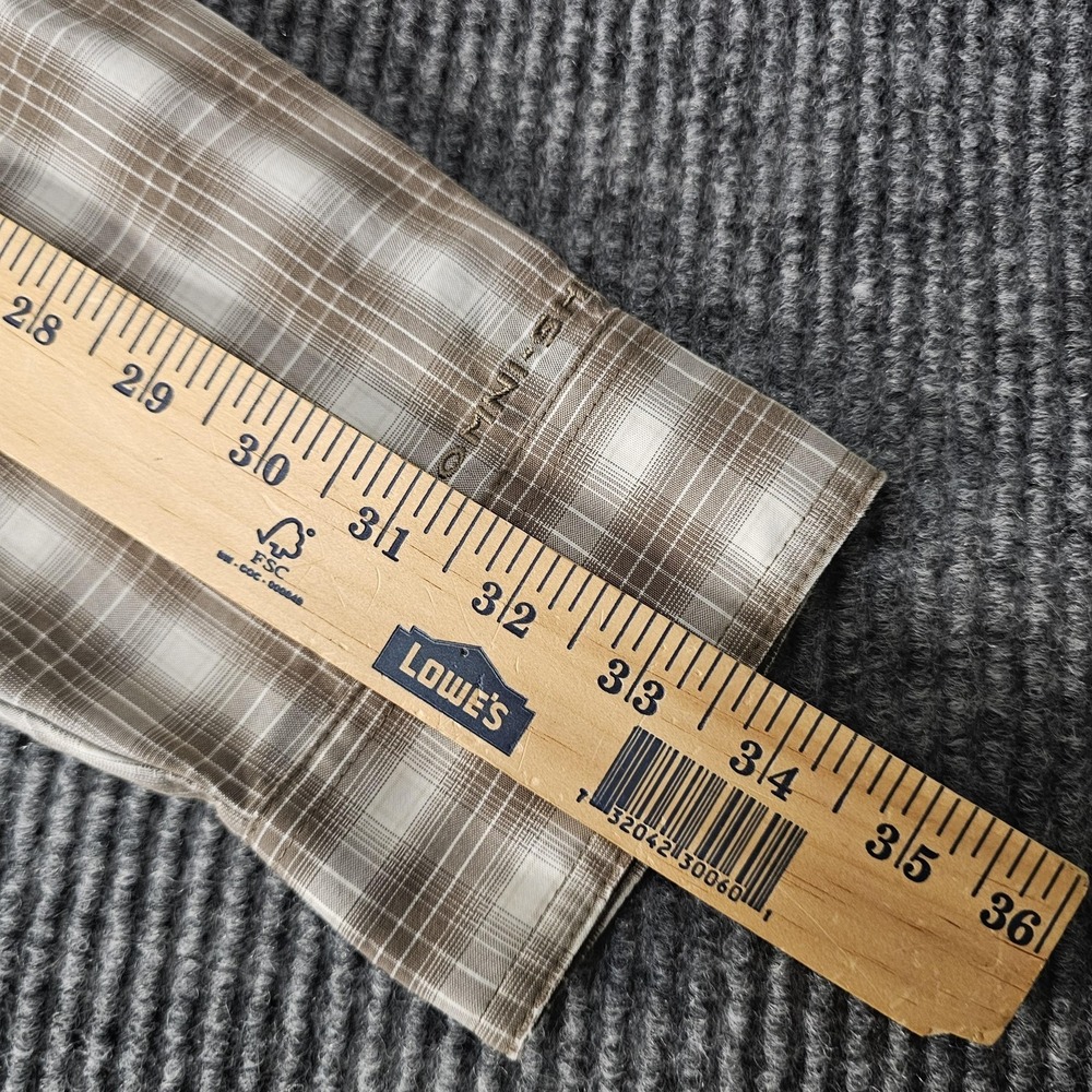 Columbia Shirt Mens XL Brown Gray Plaid Long Sleeve Button Front Lot 2 Casual - Picture 14 of 14